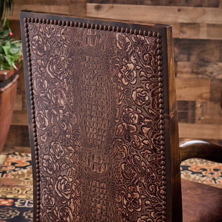 Ruidoso Western Leather Dining Chair