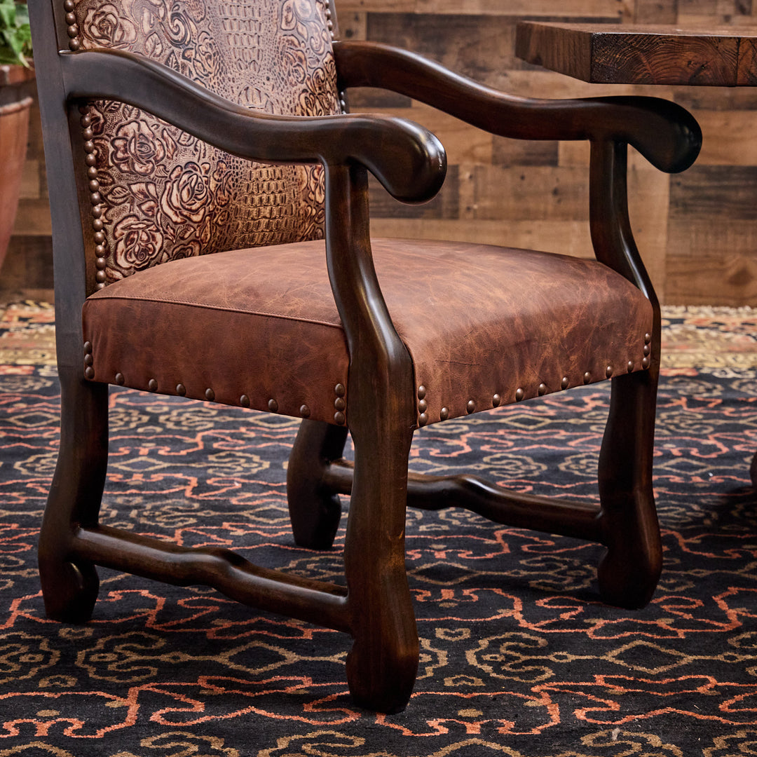 Ruidoso Western Leather Dining Chair