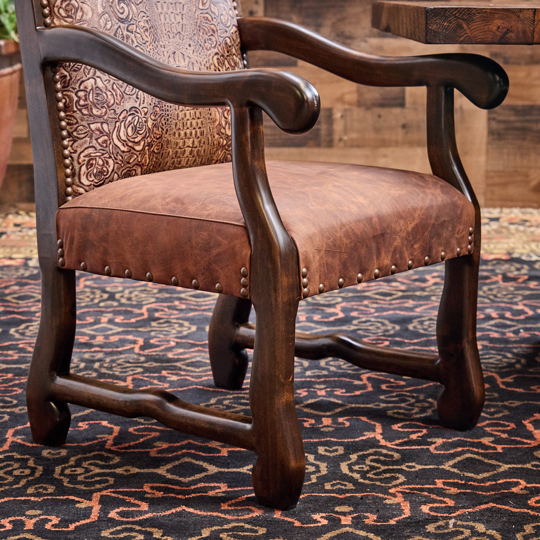 Ruidoso Western Leather Dining Chair