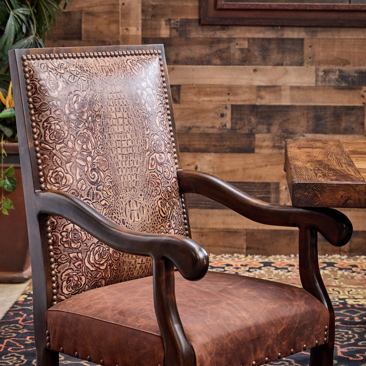 Ruidoso Western Leather Dining Chair