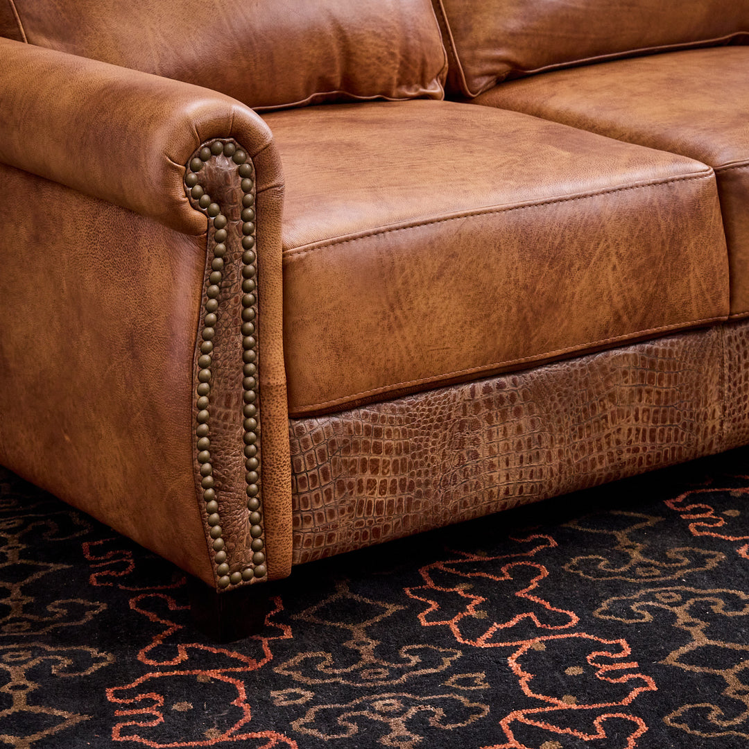 Los Barreras Sleeper Leather Sofa