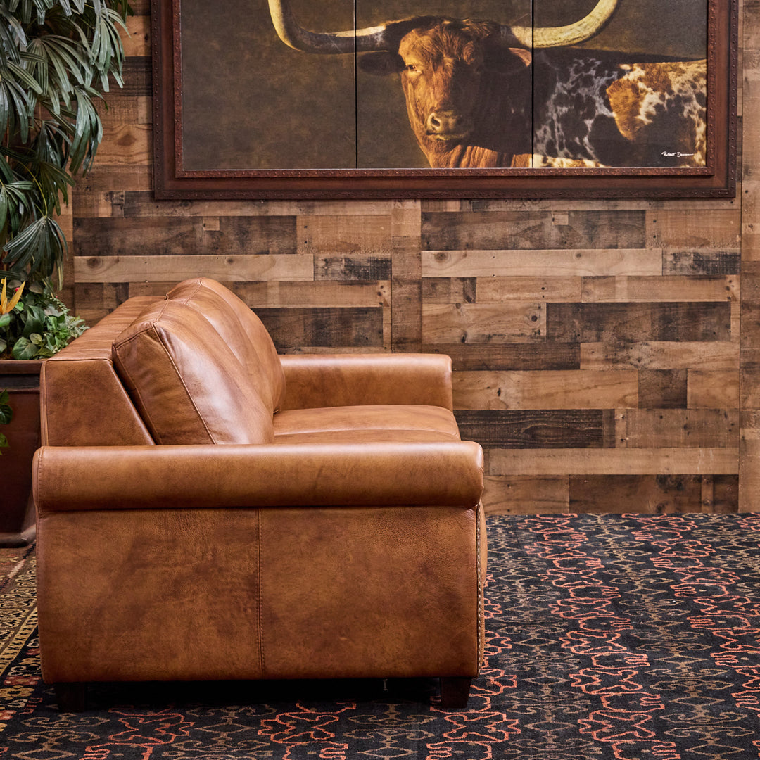 Los Barreras Sleeper Leather Sofa