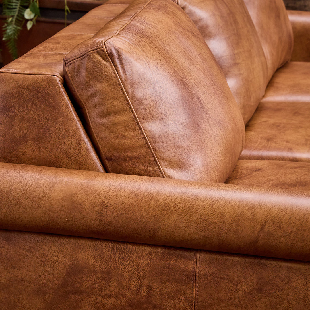 Los Barreras Sleeper Leather Sofa