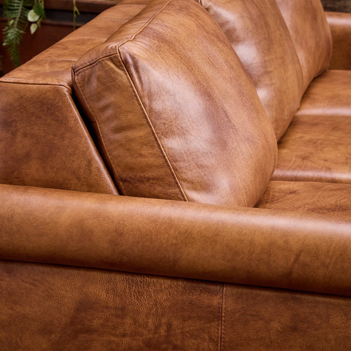 Los Barreras Sleeper Leather Sofa