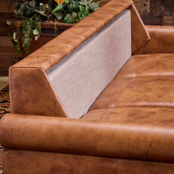 Los Barreras Sleeper Leather Sofa