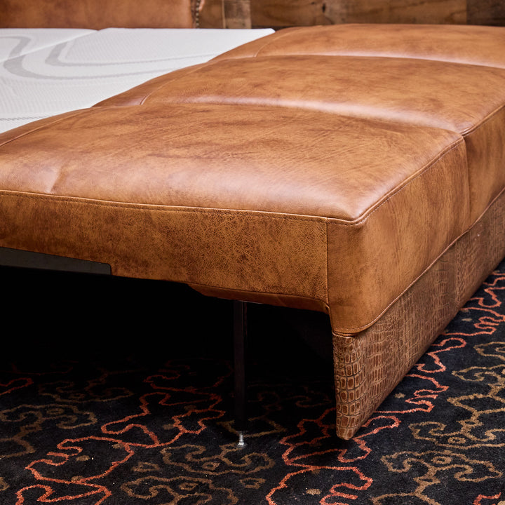 Los Barreras Sleeper Leather Sofa