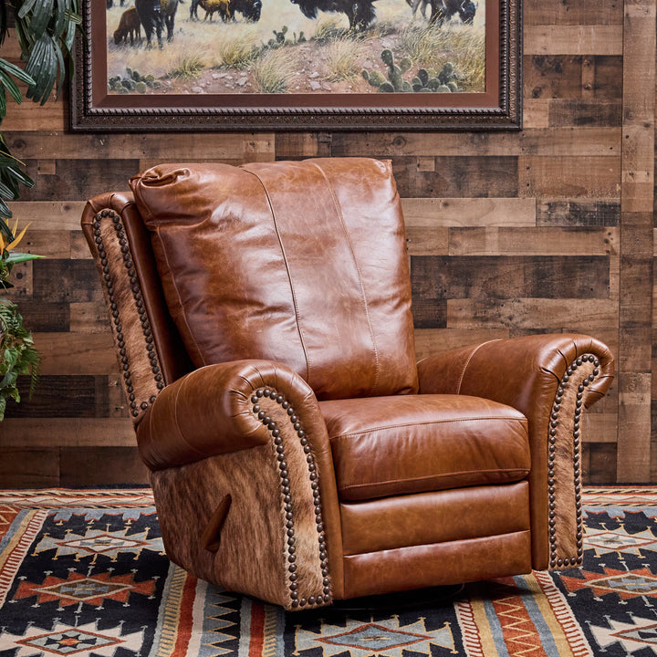 San Angelo Western Swivel Recliner
