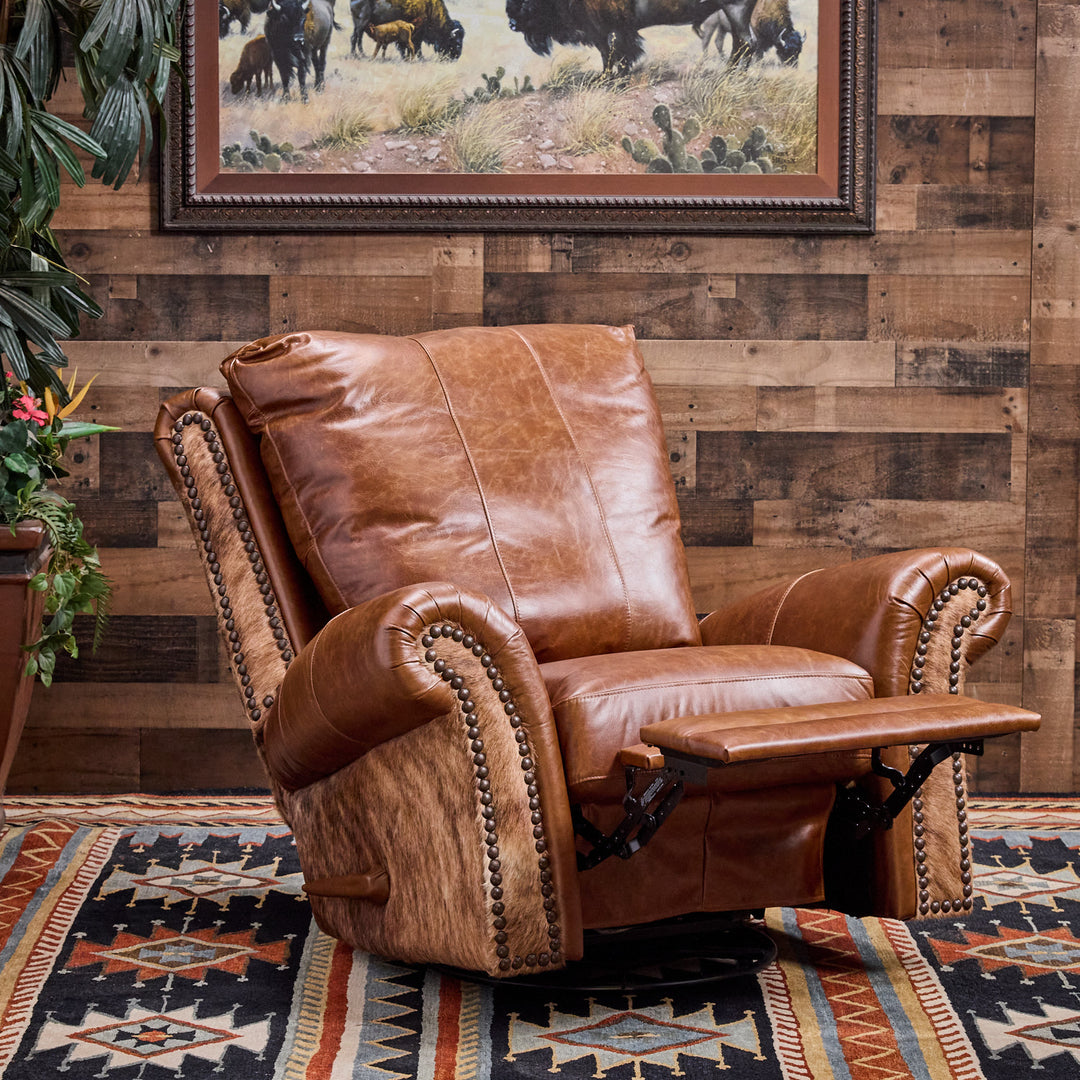 San Angelo Western Swivel Recliner