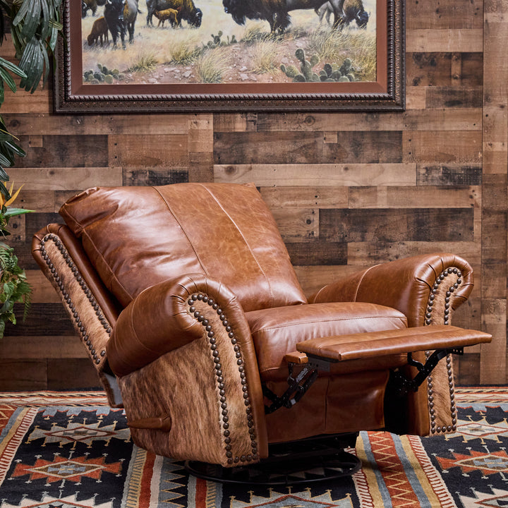 San Angelo Western Swivel Recliner