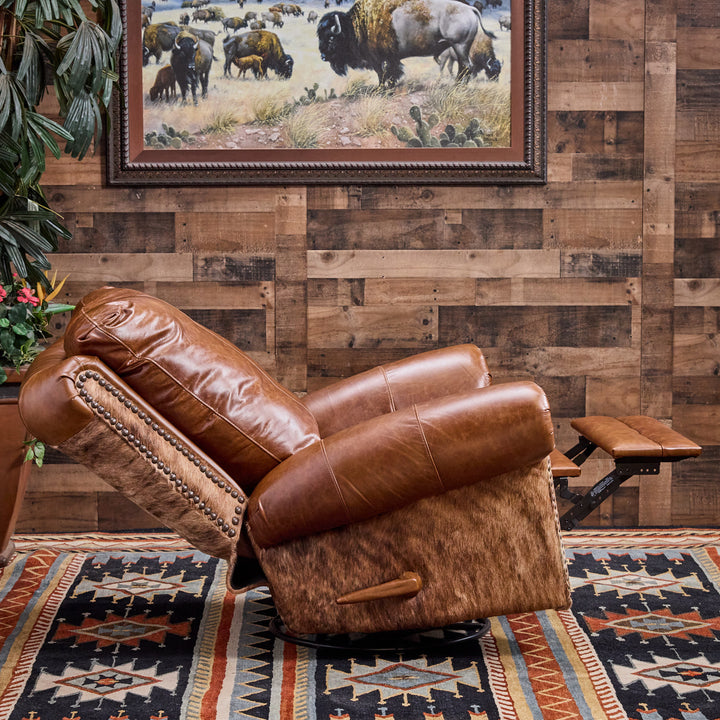 San Angelo Western Swivel Recliner