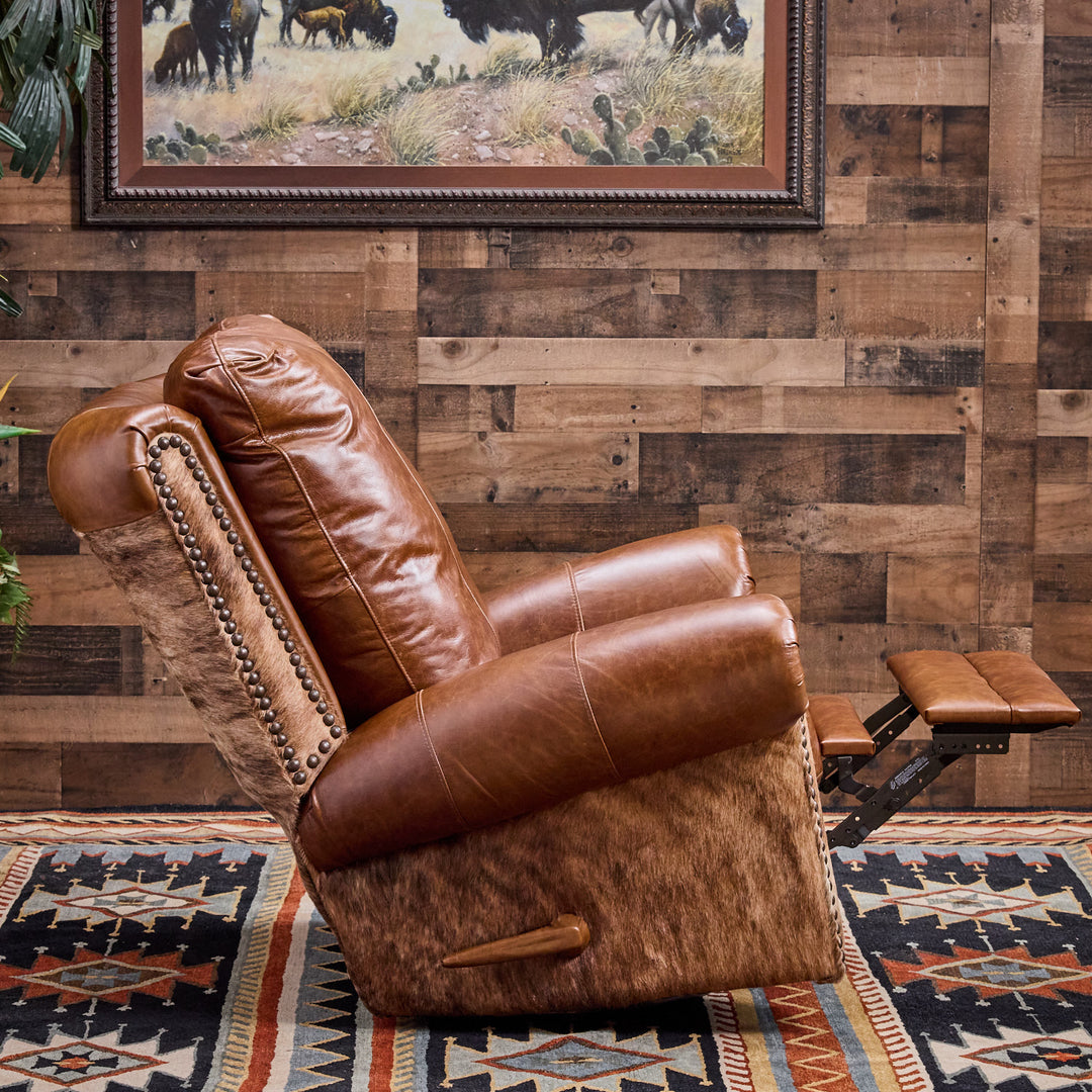 San Angelo Western Swivel Recliner