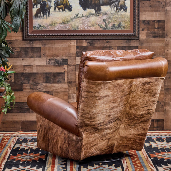 San Angelo Western Swivel Recliner