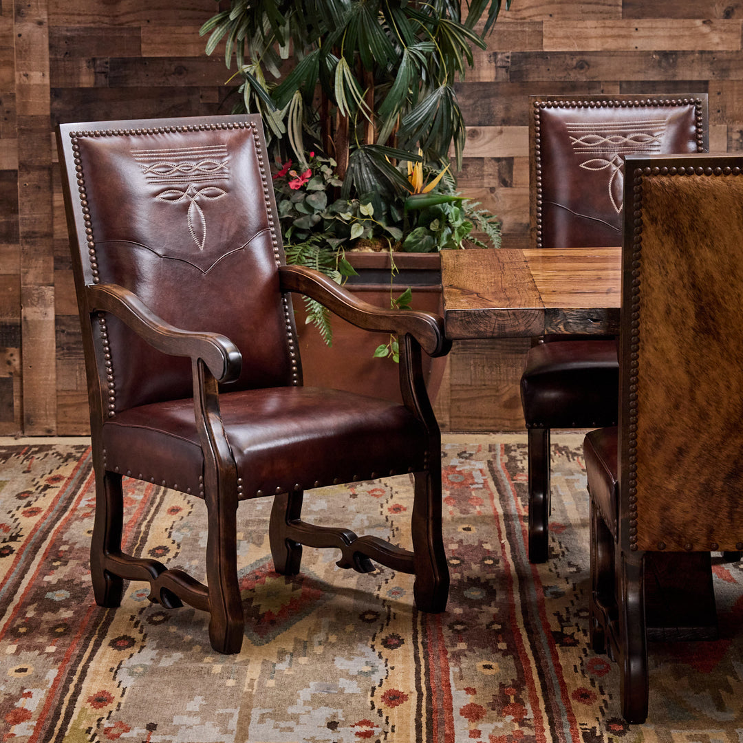 Bailey Boot Stitch Leather Dining Chair