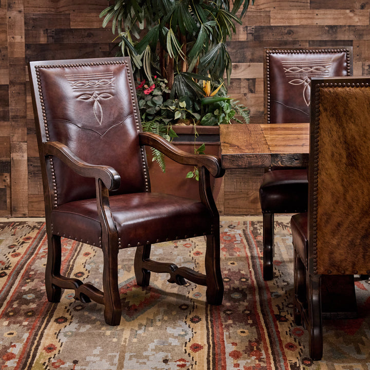 Bailey Boot Stitch Leather Dining Chair