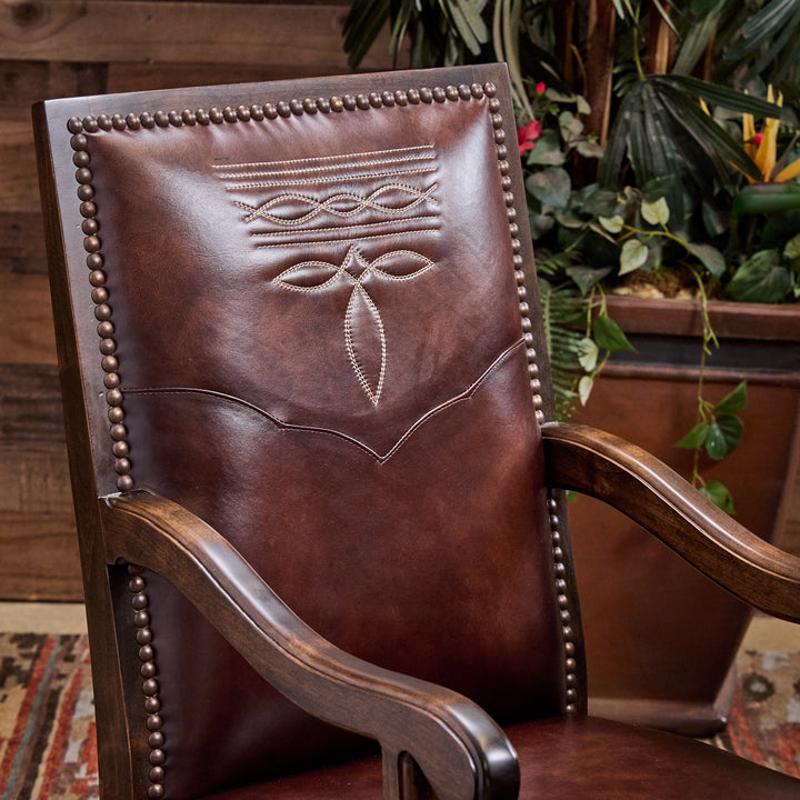Bailey Boot Stitch Leather Dining Chair