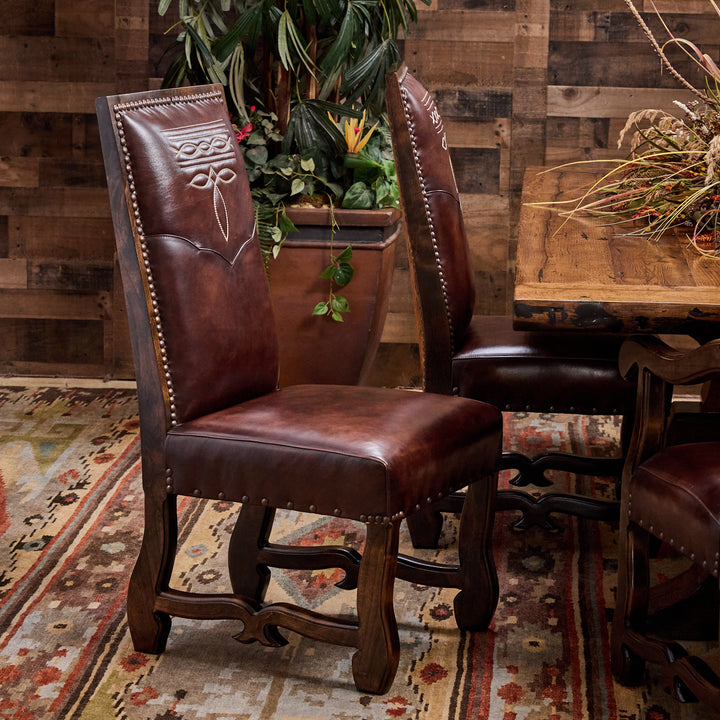 Bailey Boot Stitch Leather Dining Chair