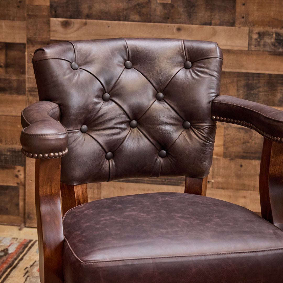 Nuevo Laredo Western Leather Bar Stool