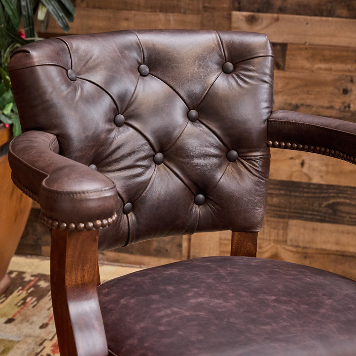Nuevo Laredo Western Leather Bar Stool
