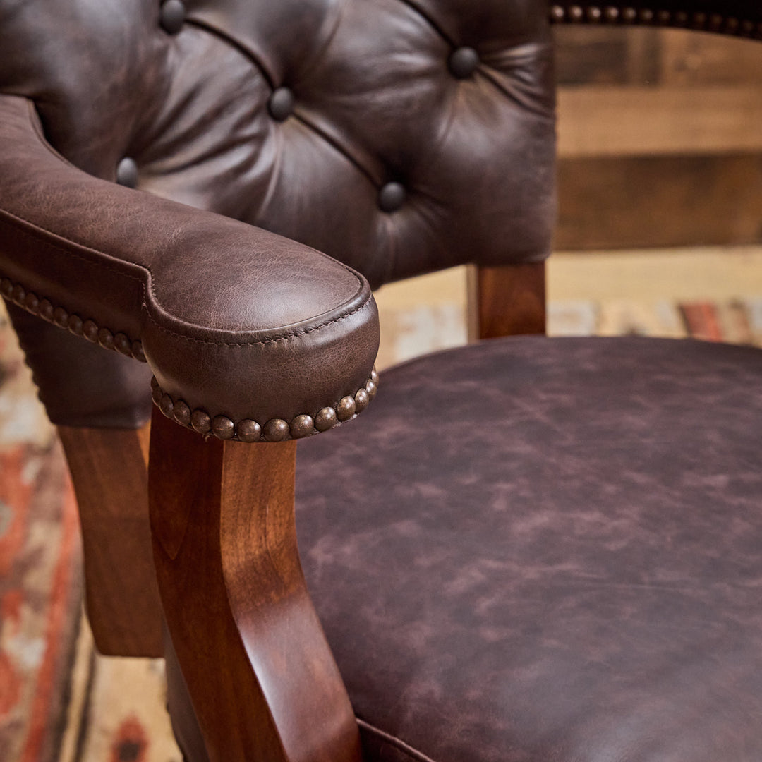 Nuevo Laredo Western Leather Bar Stool