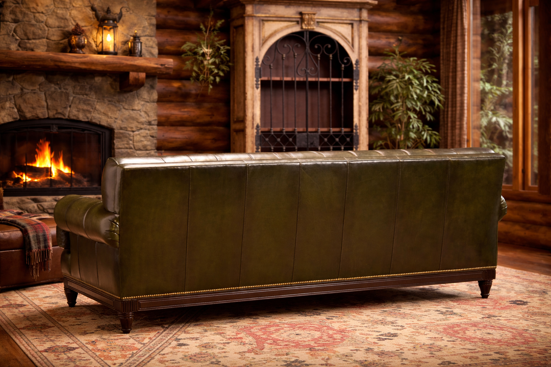 Kensington Tufted Leather Sofa