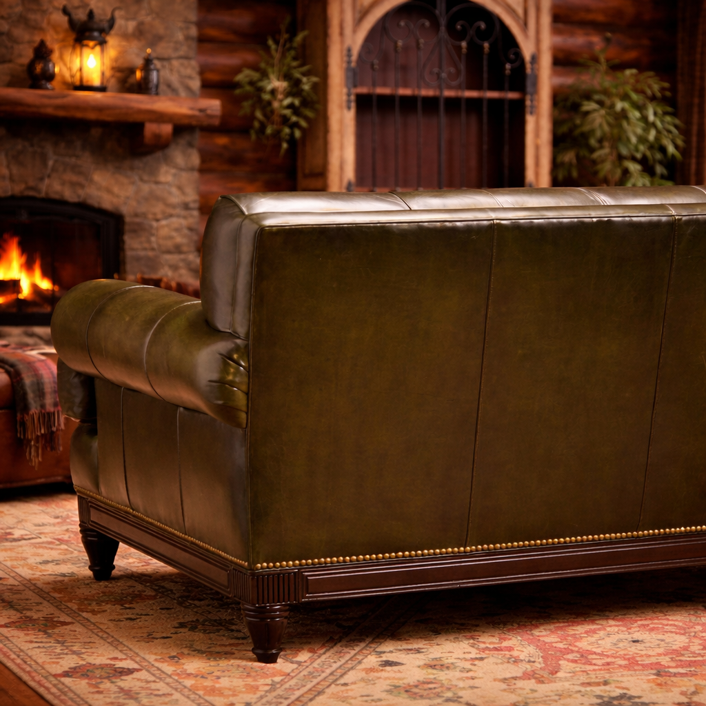 Kensington Tufted Leather Sofa