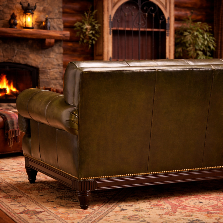 Kensington Tufted Leather Sofa