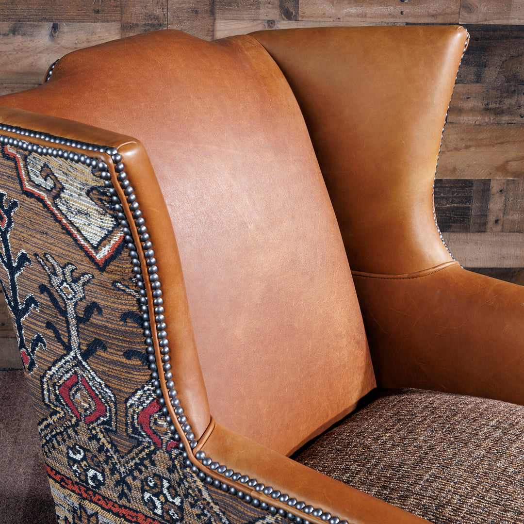 El Rey Western Leather Swivel Chair