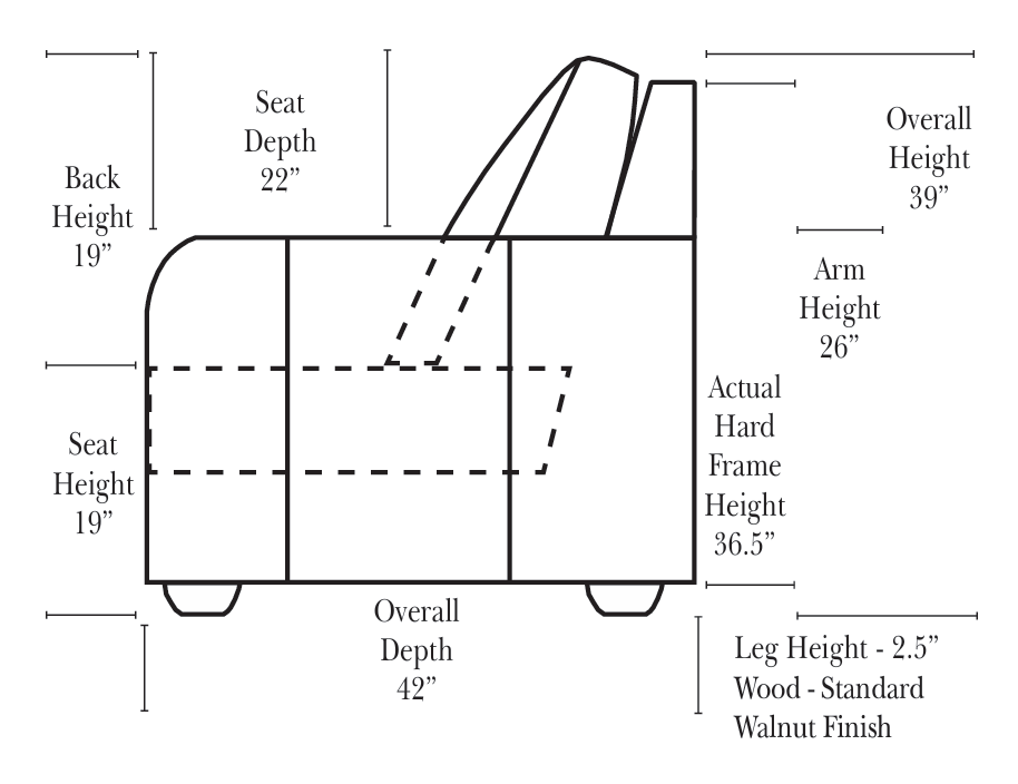 Aurora Auburn Curved Sofa