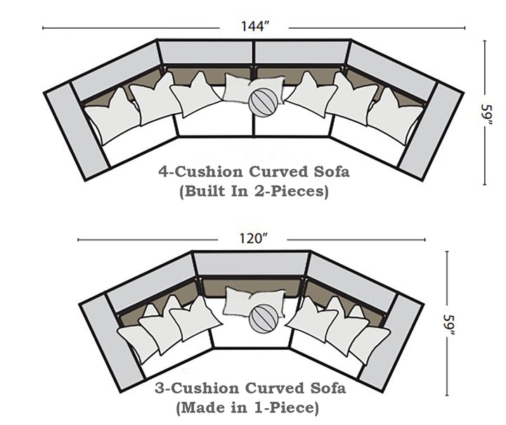 Saloon Texas Curved Sofa