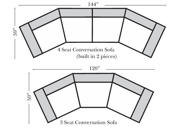 Horseshoe Bay Curved Leather Sofa