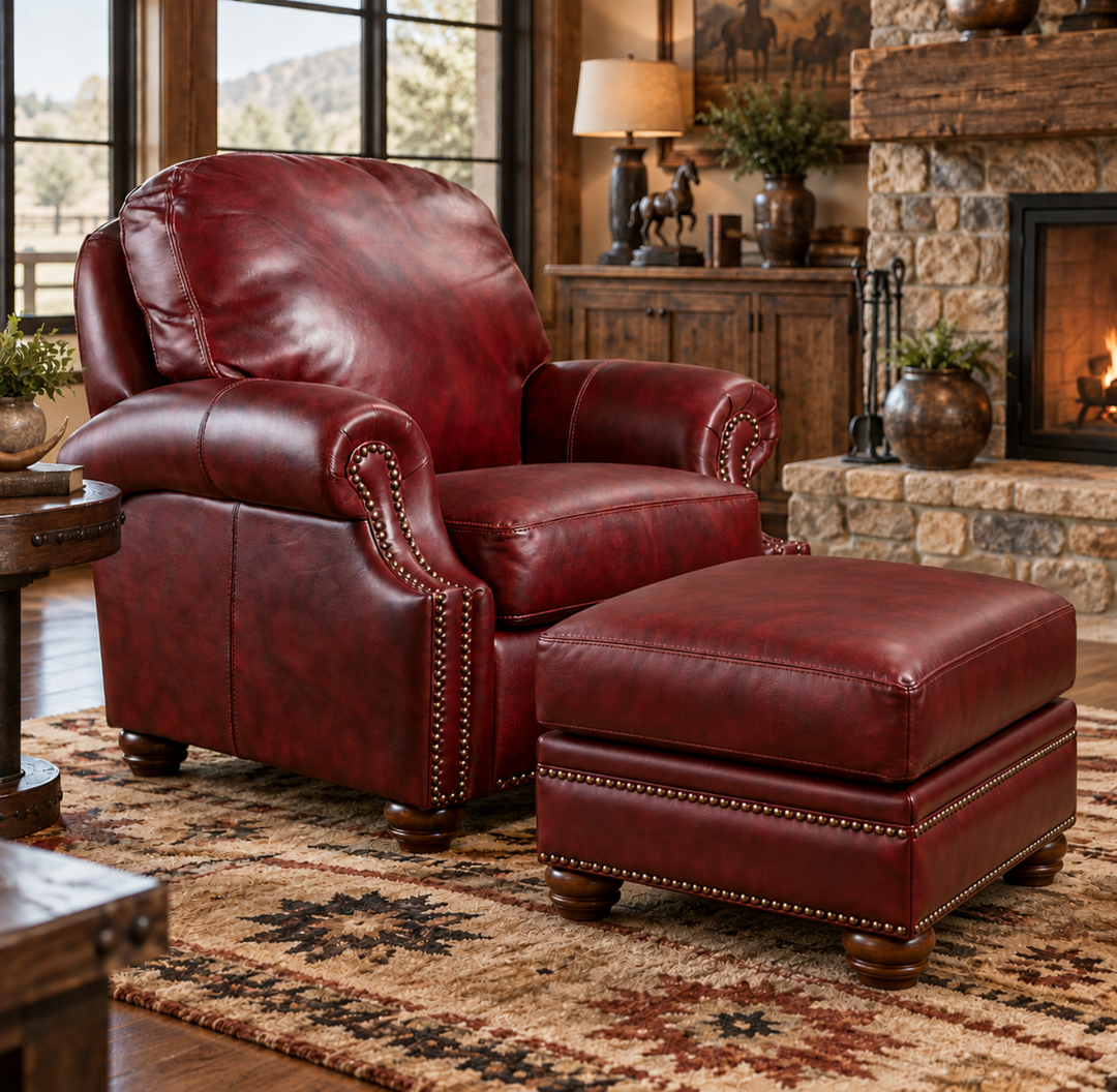 Legends Claret Leather Chair