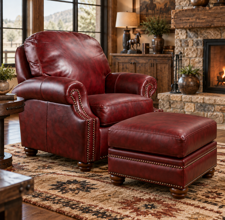 Legends Claret Leather Chair