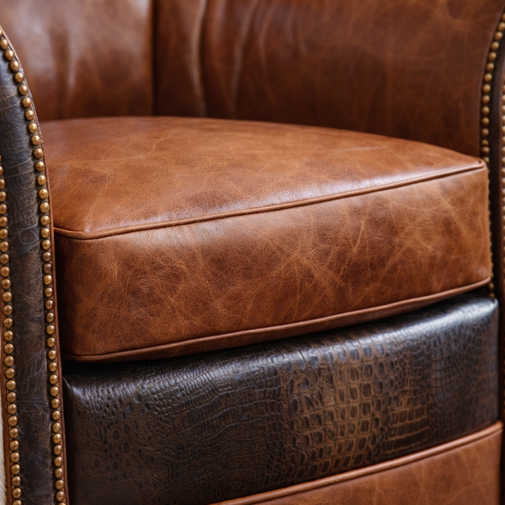 Fort Blanco Leather Swivel Chair