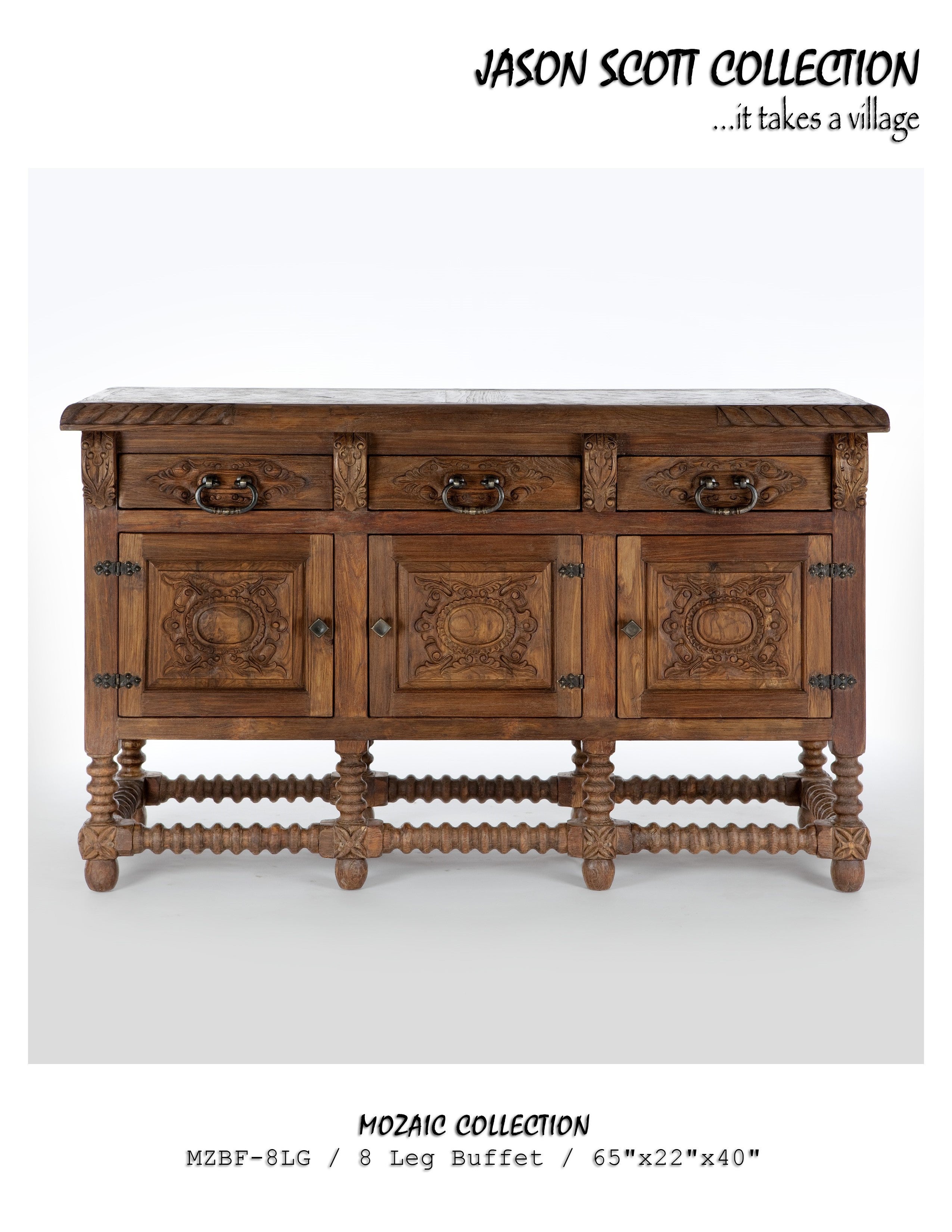 8 Leg Buffet (Mozaic Collection) – Hat Creek Interiors