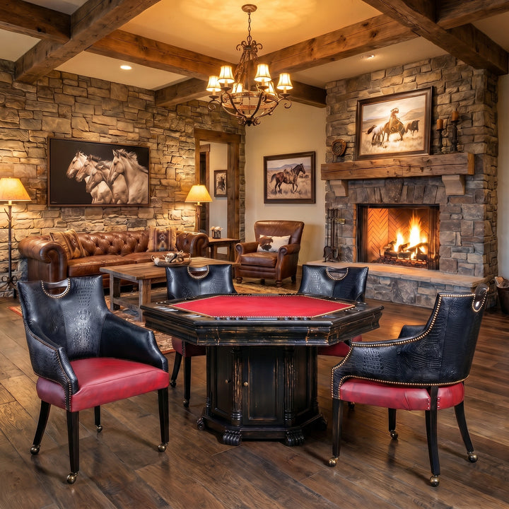 Matador Western Game Table and Game Chairs