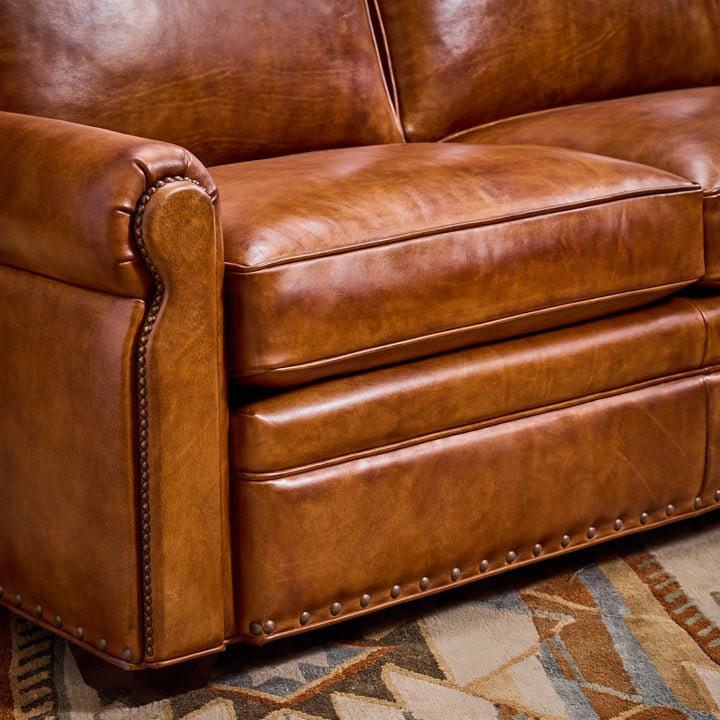 Mount Vernon Western Leather Sofa