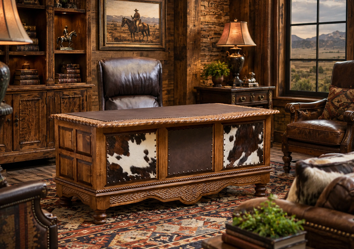 Patron Cowhide Office Desk