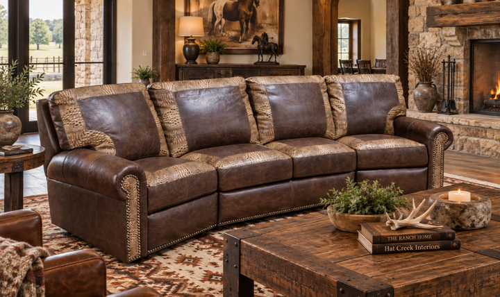 Preston Curved Reclining Sofa