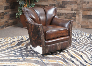 Texas Leather Swivel Chair