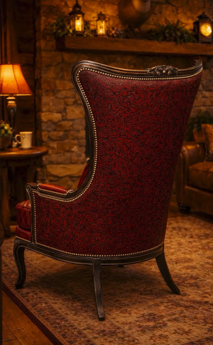 Caprock Red Leather Chair