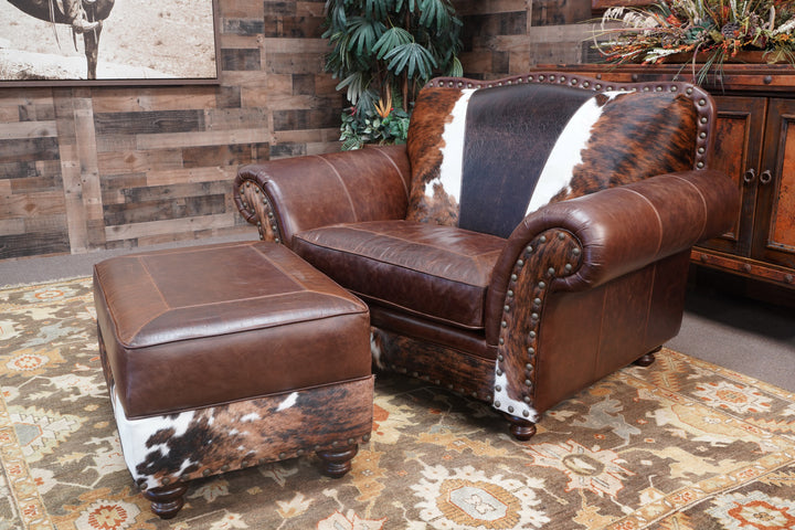 Royal Western Oversized Chair and Ottoman