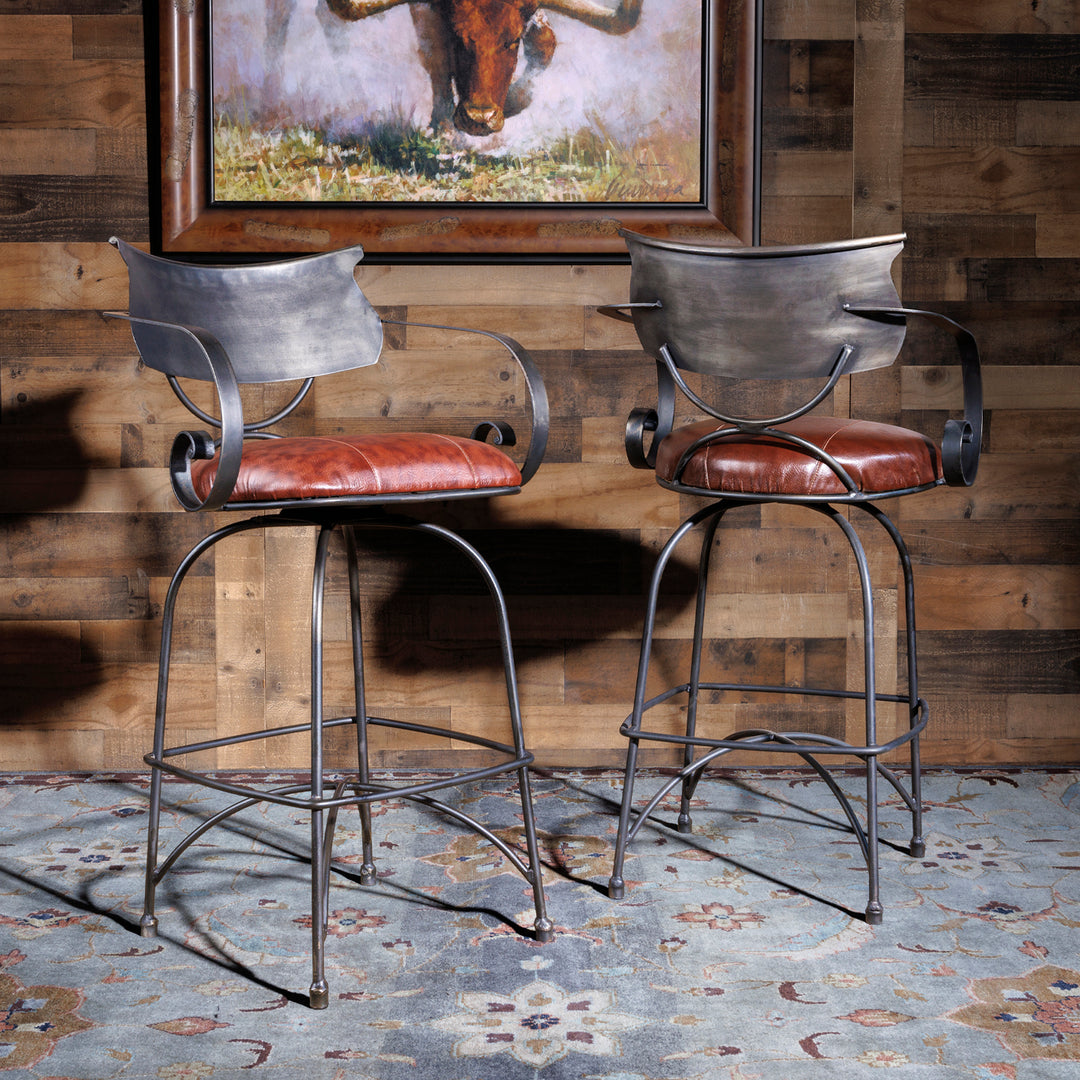 Sunset Chaps Iron Bar Stool