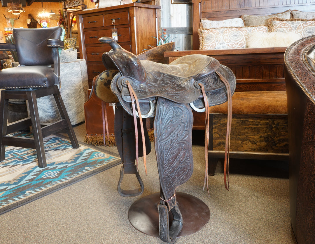 Ranch Hand Saddle Bar Stool | Authentic Bar Stool Saddles – Hat Creek ...
