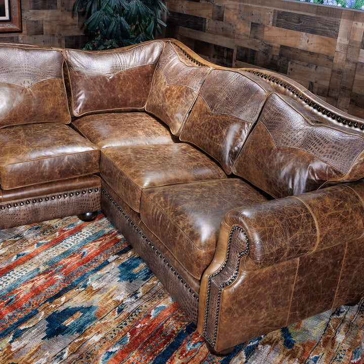 Smokey River Western Leather Sectional