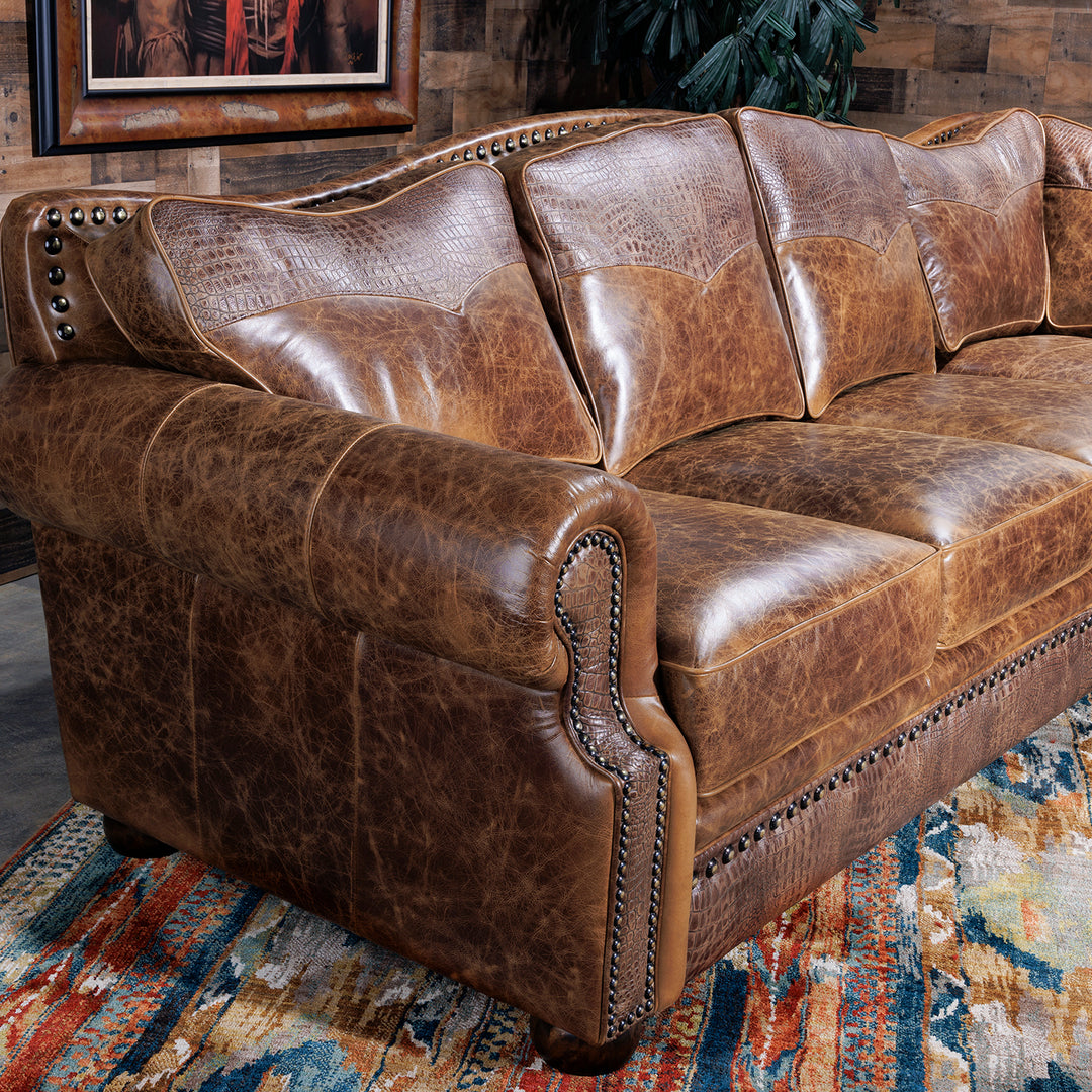 Smokey River Western Leather Sectional