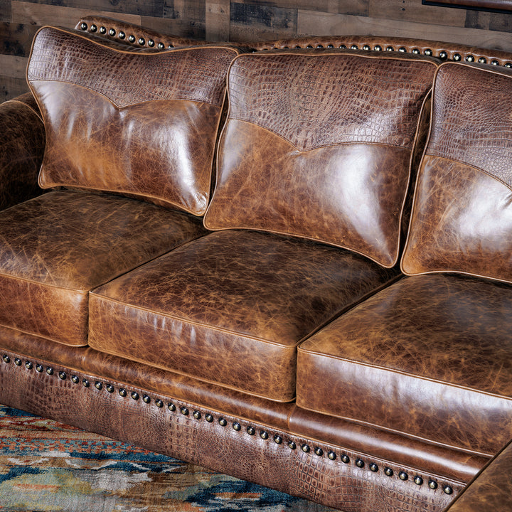 Smokey River Western Leather Sectional