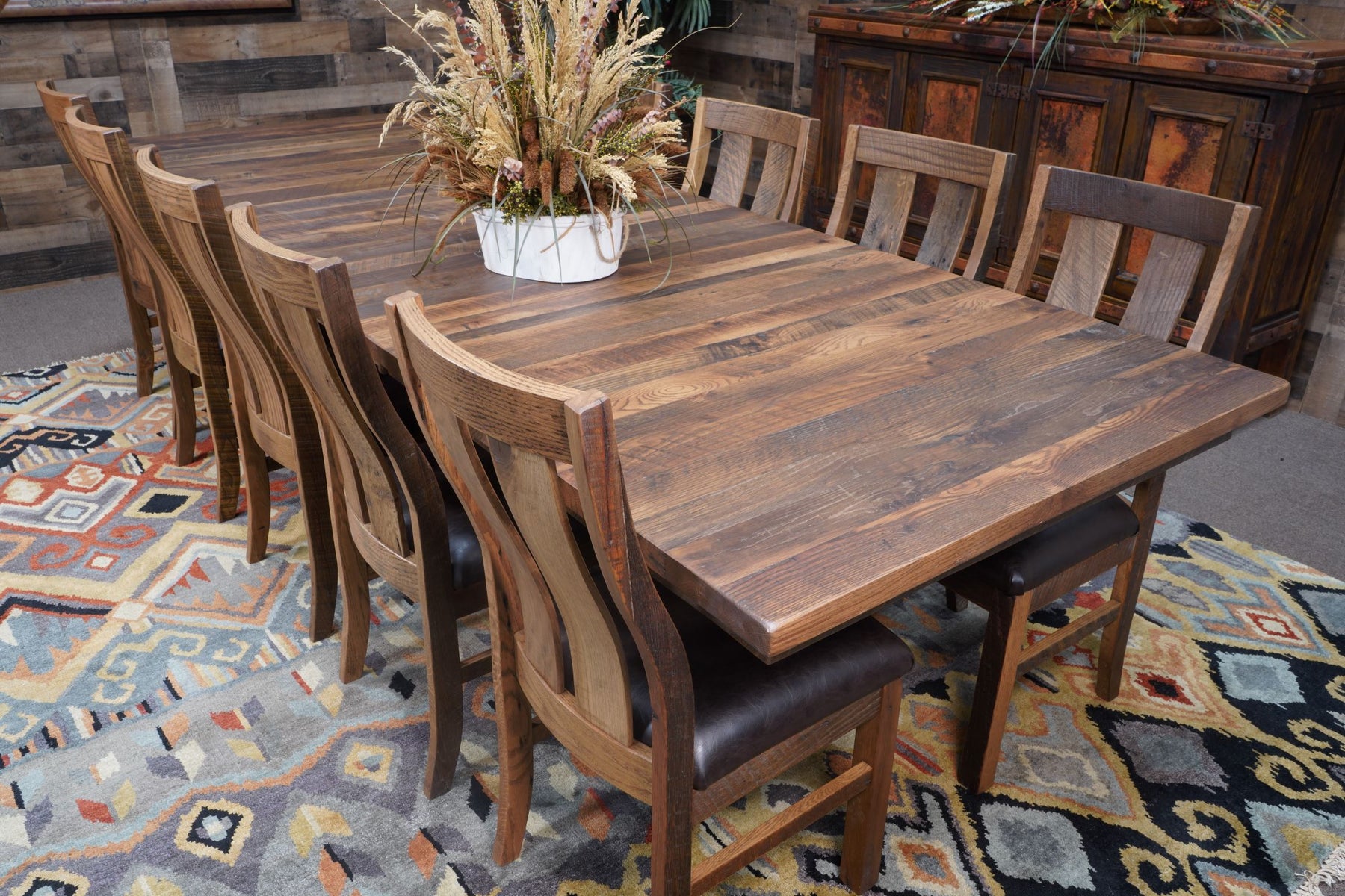 Settlers Reclaimed Wood Dining Table with Extensions Hat Creek Interiors