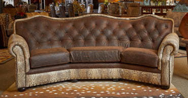 Texas Leather Croc Sofa