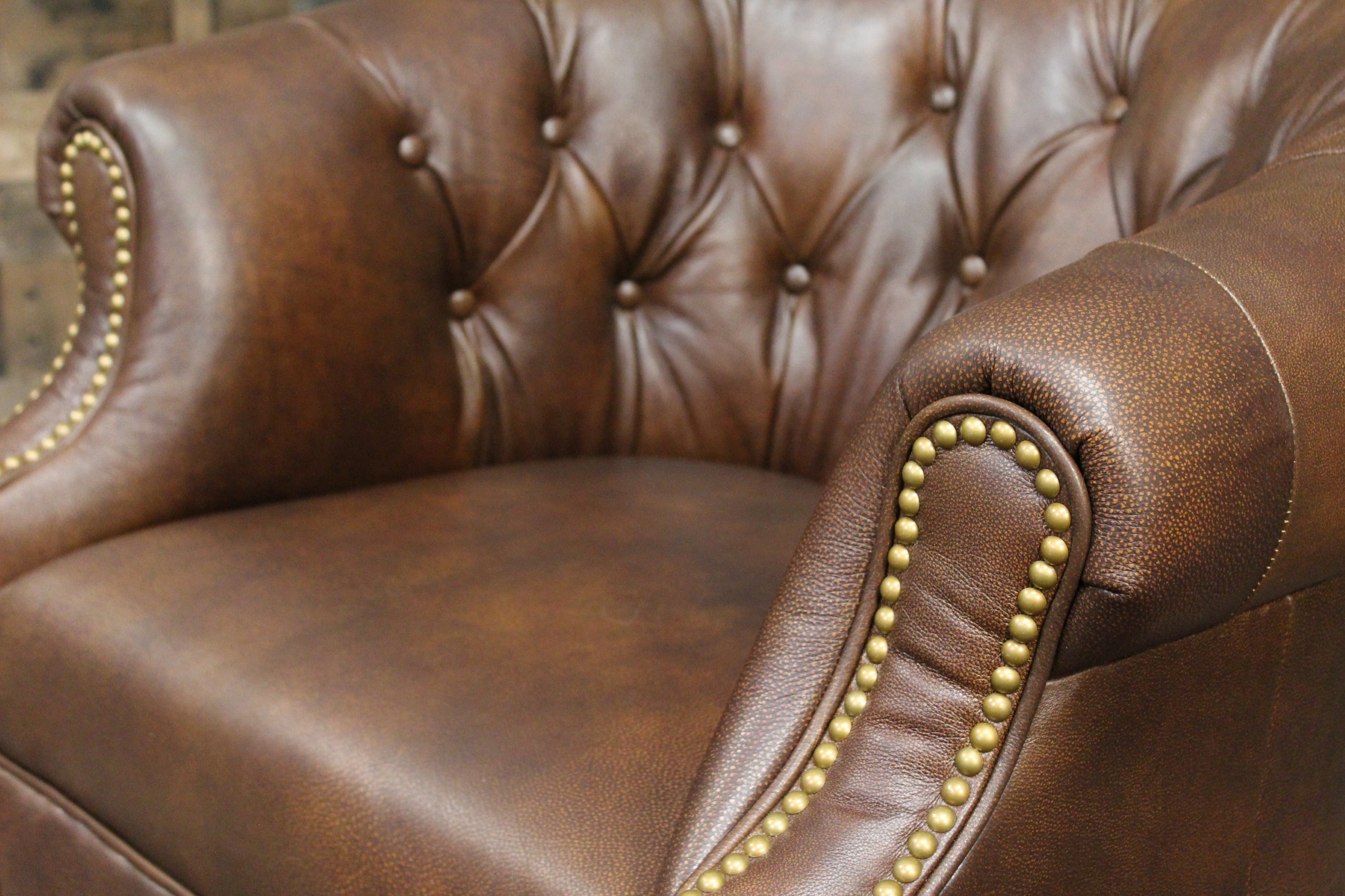 Leather Thinking Chair - Rustic Brown