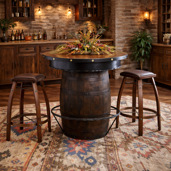 Whiskey Barrel Pub Table